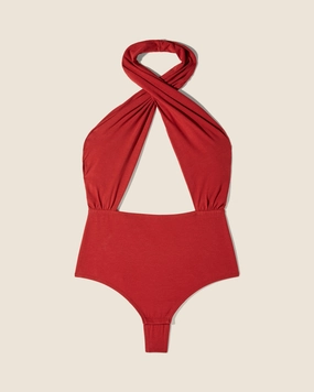 Body Incrociato Con Scollo All'Americana