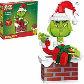Brickcraft 504-Plastic Piece Set Brick Building Set for The Grinch (Up The Chimney Grinchy)