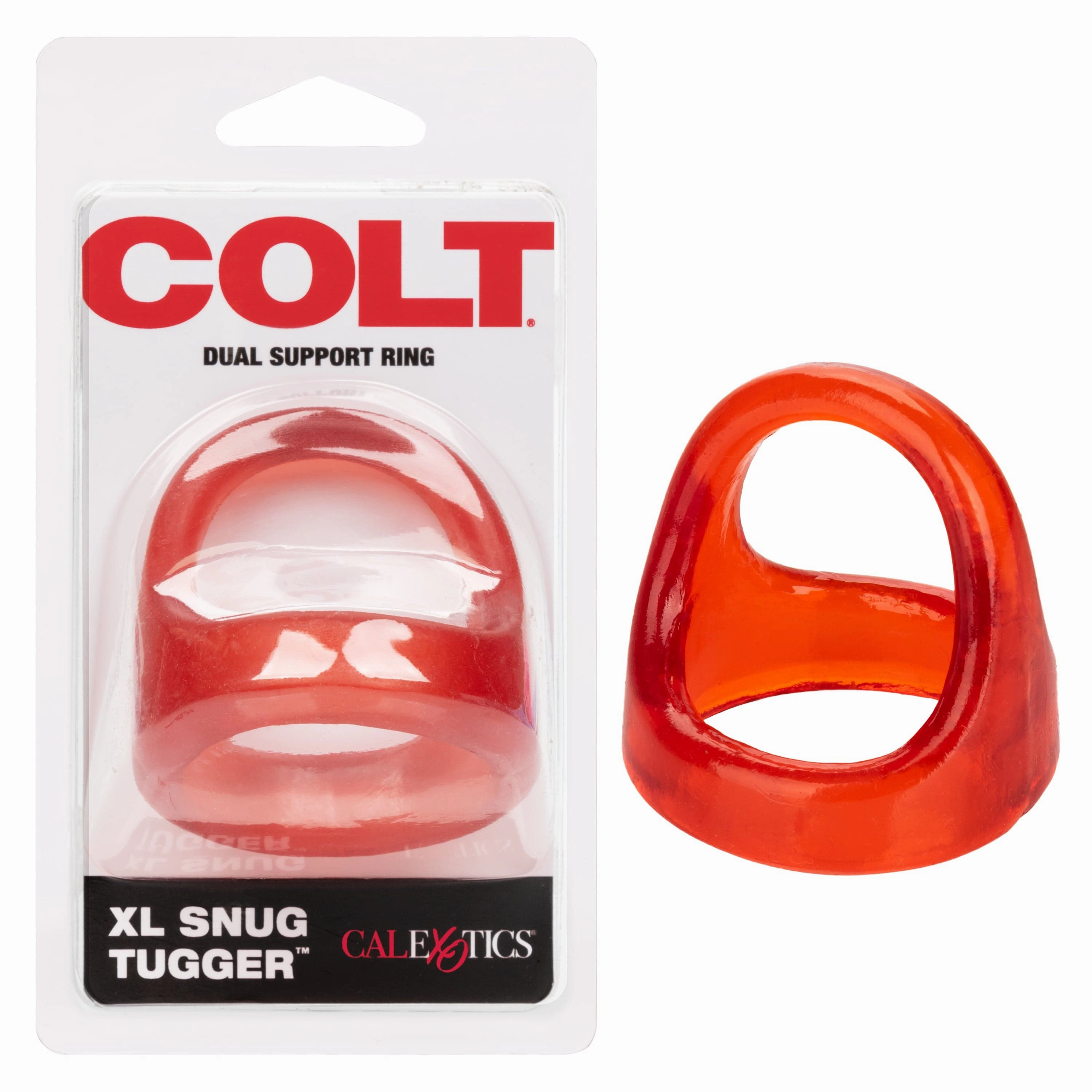 California Exotics - COLT XL Snug Tugger Dual Support Cock Ring (Red)