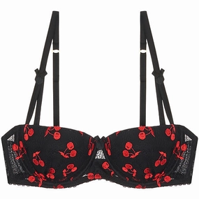 Cherry Drop Balcony Bra