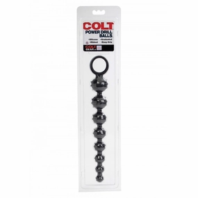 Colt - Power Drill Balls Anal Beads (Black)