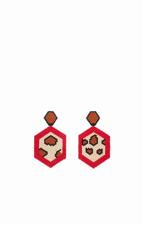 Earrings Aforismo Leopardo Rojo
