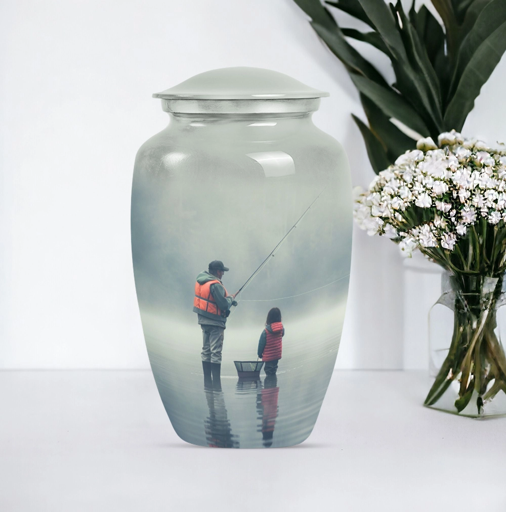 Eternal Tranquillity: Fishing Urn Tribute for Cherished Memories