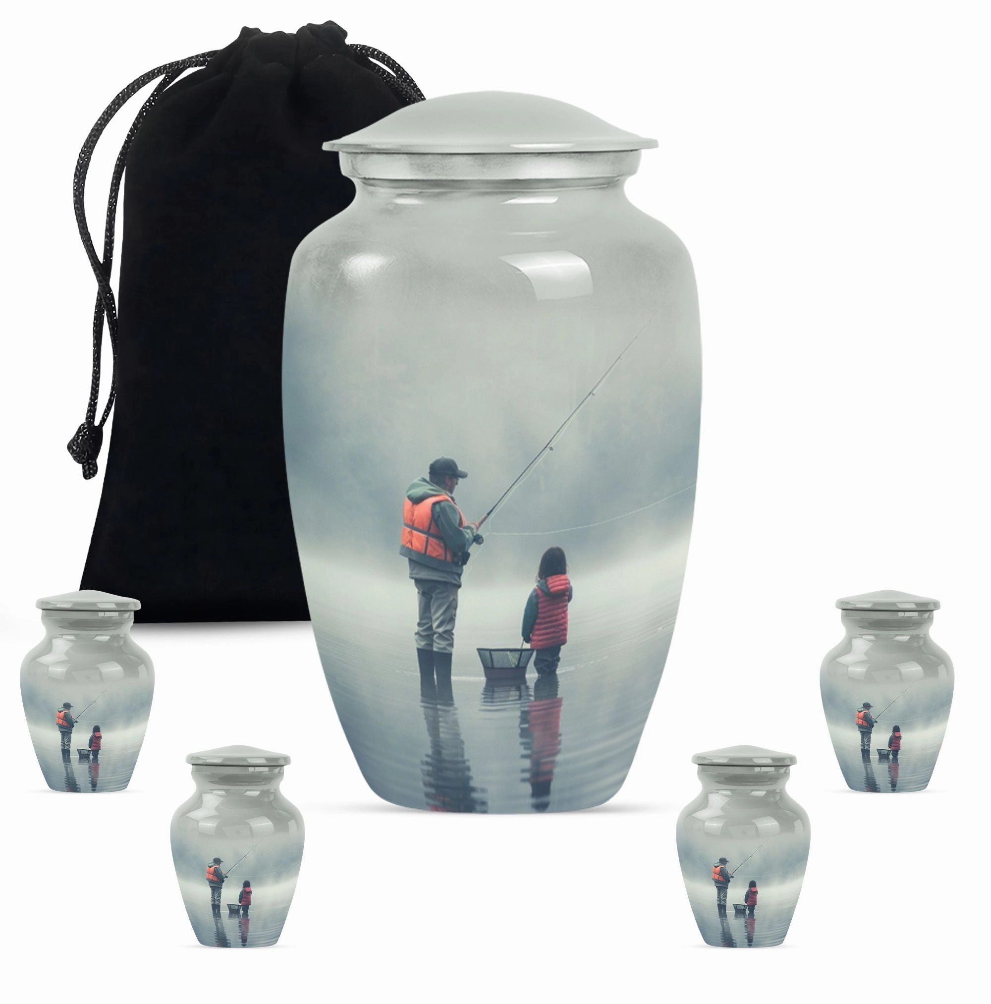 Eternal Tranquillity: Fishing Urn Tribute for Cherished Memories