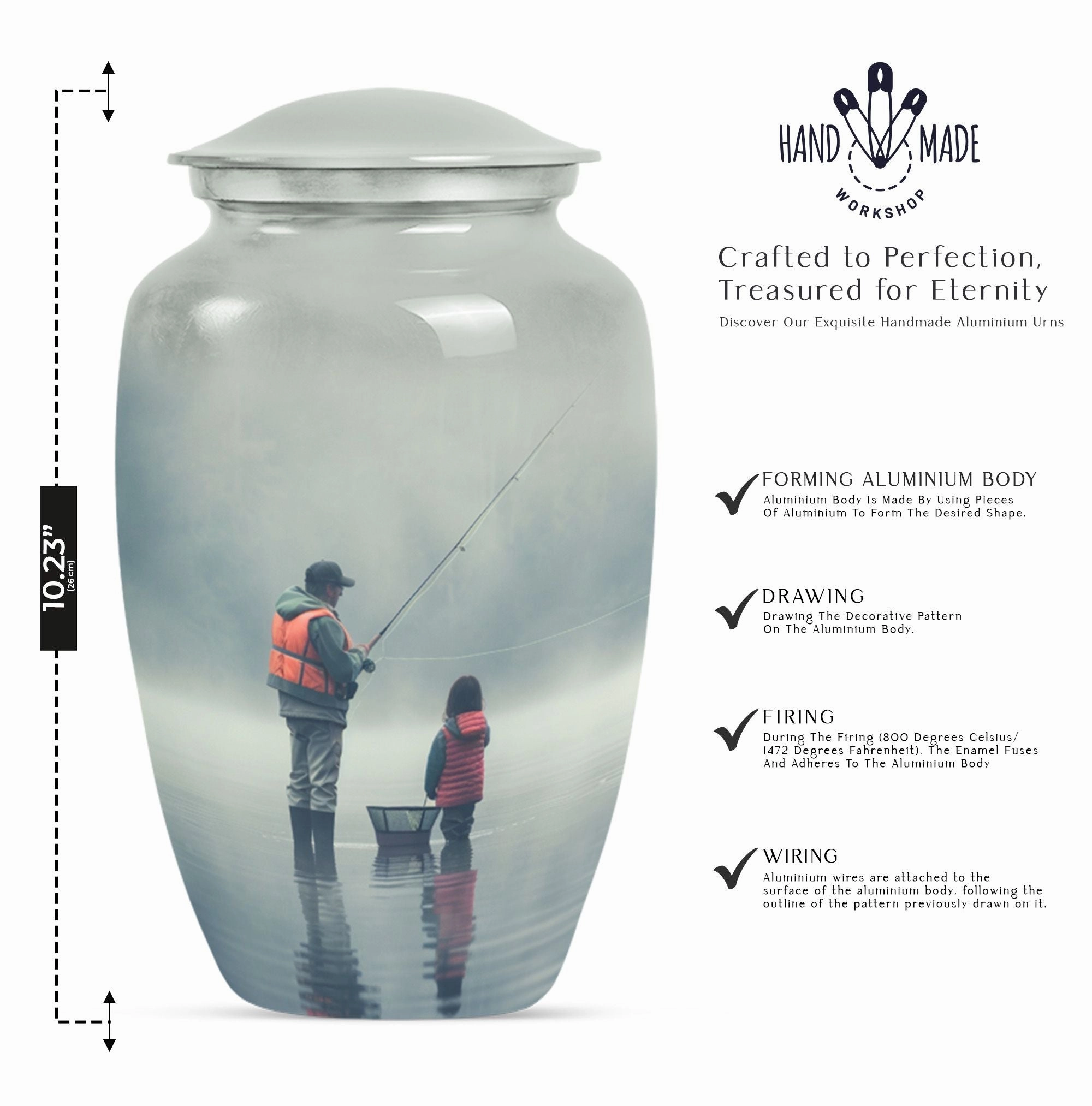 Eternal Tranquillity: Fishing Urn Tribute for Cherished Memories