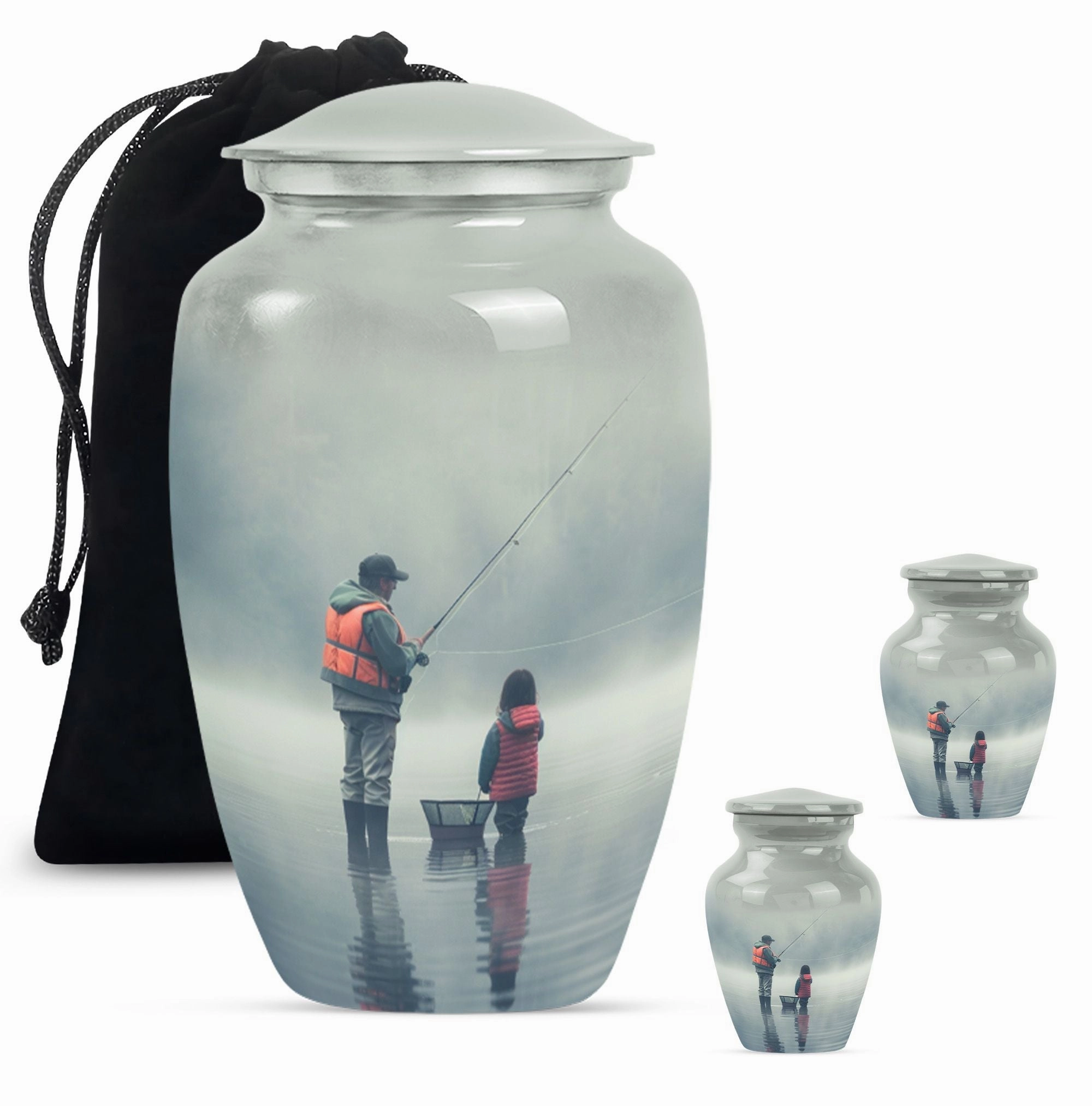 Eternal Tranquillity: Fishing Urn Tribute for Cherished Memories