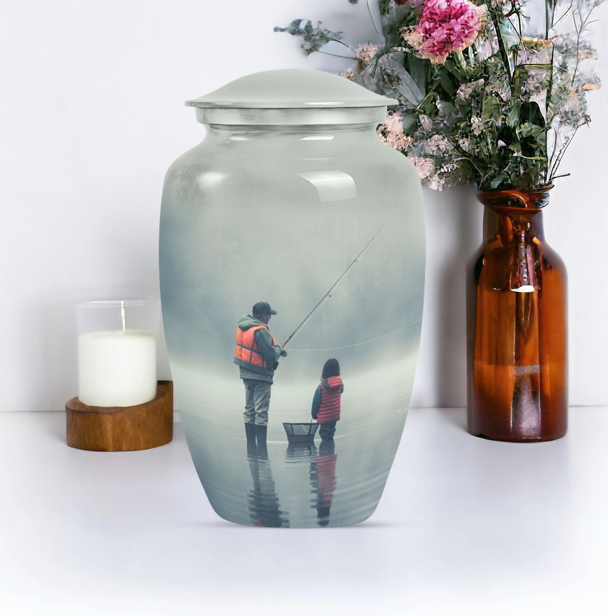 Eternal Tranquillity: Fishing Urn Tribute for Cherished Memories