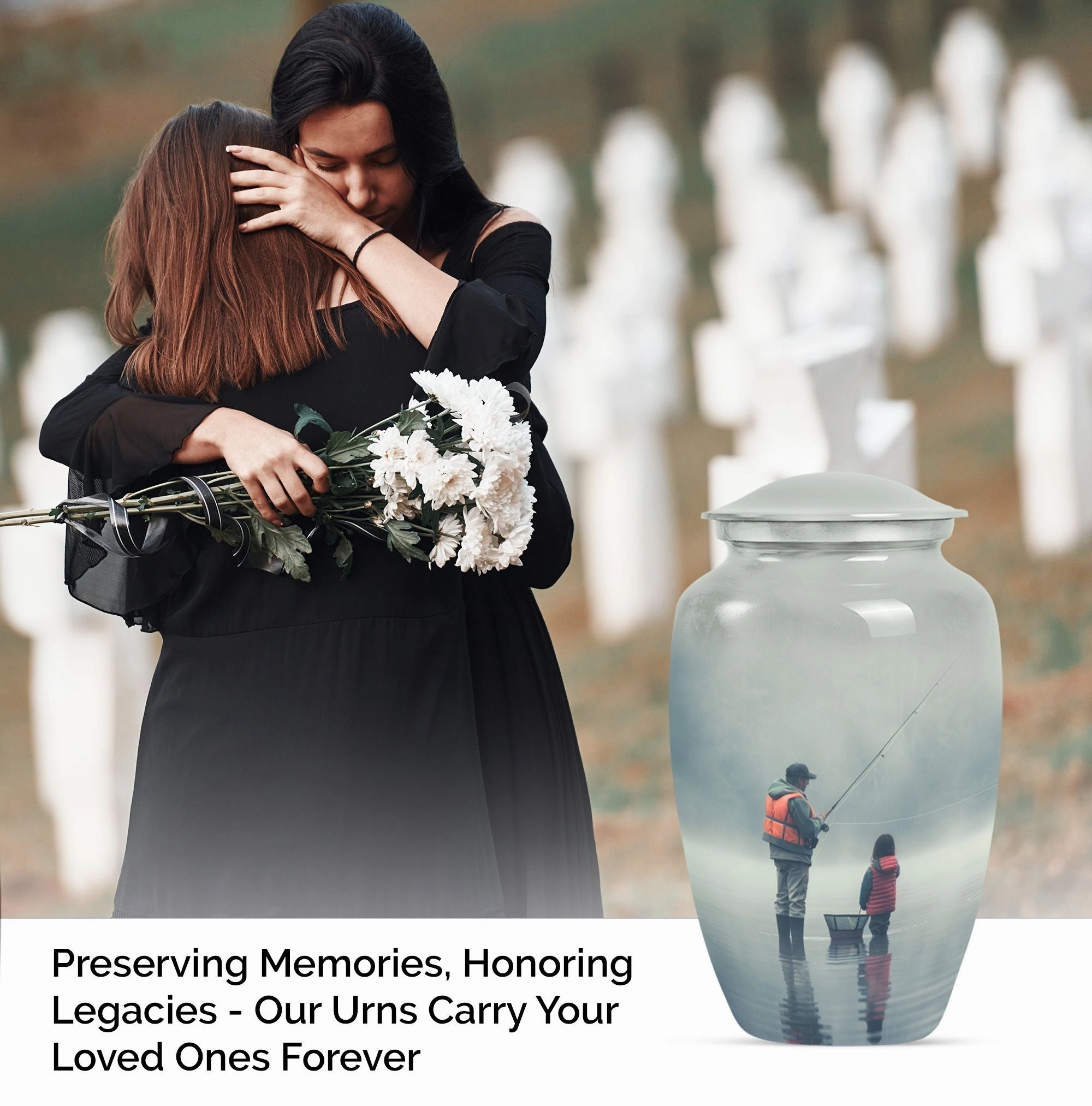 Eternal Tranquillity: Fishing Urn Tribute for Cherished Memories