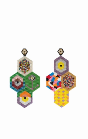 Four Horus Anchor Earrings