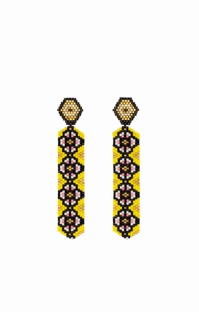 Haiku Caleidoscopio Amarillo Earrings