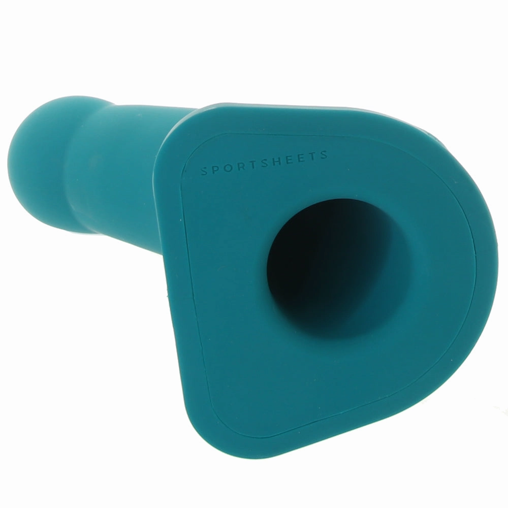 Lennox 8 Inch Vibrating Hollow Silicone Dildo in Green