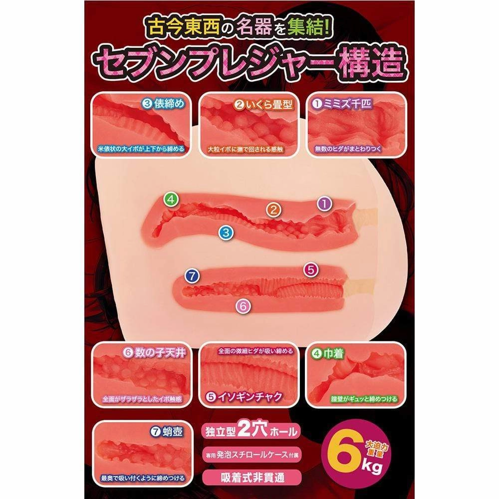 Maccos Japan - Hobomeko Double Hole Masturbator 6kg (Beige)