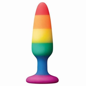 NS Novelties - Colours Pride Edition Silicone Pleasure Anal Plug Small (Multi Colour)