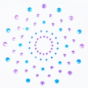 Pasties Blue & Purple just the rhinestone Nipple Adornment