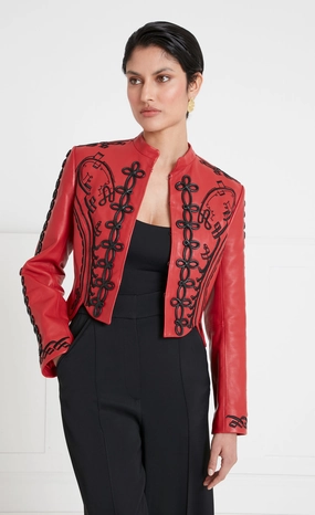 Salerno Leather Jacket - Red Clay
