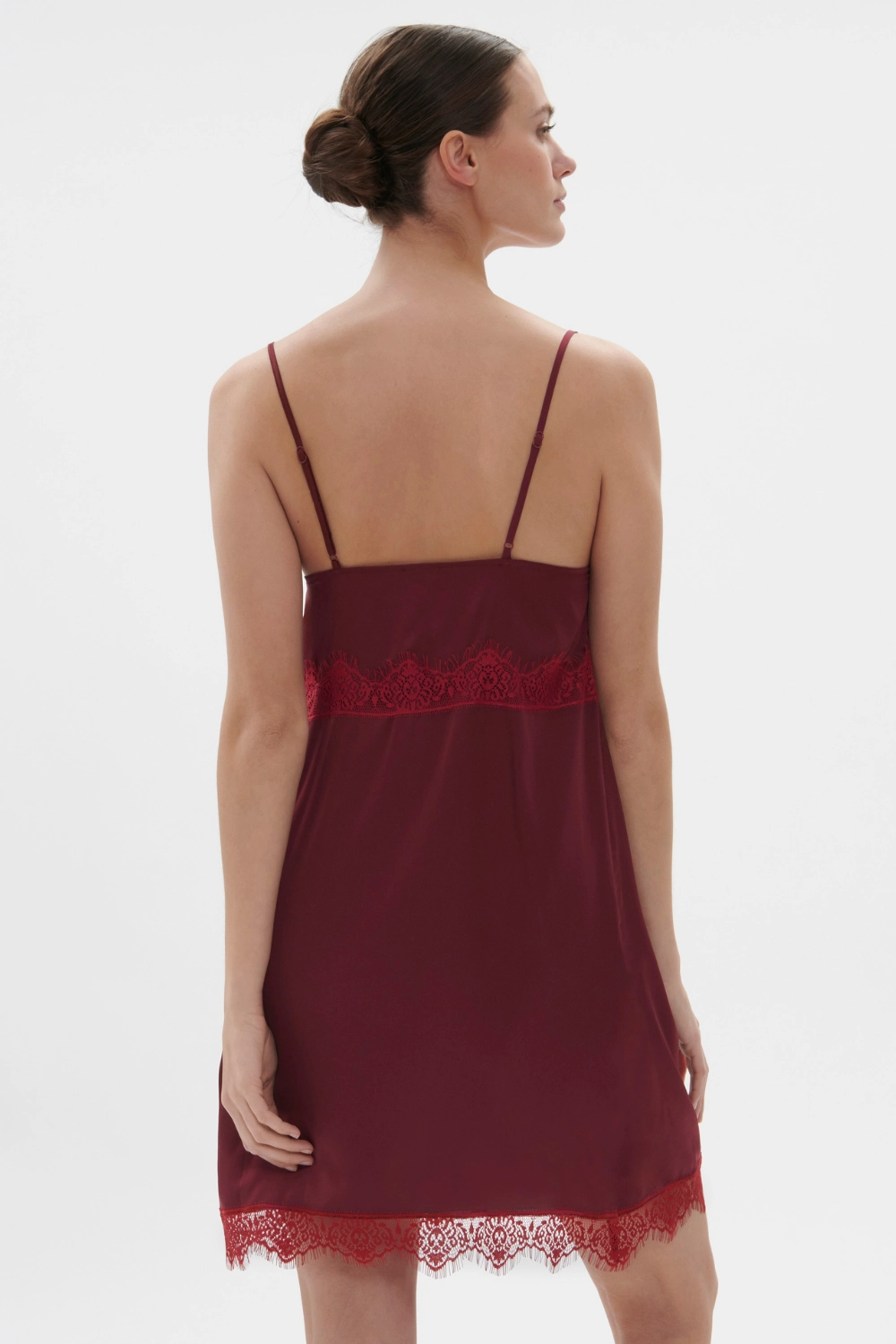 Satin Secrets Nightdress Spinel Red, Size 2 (UK 10-12)